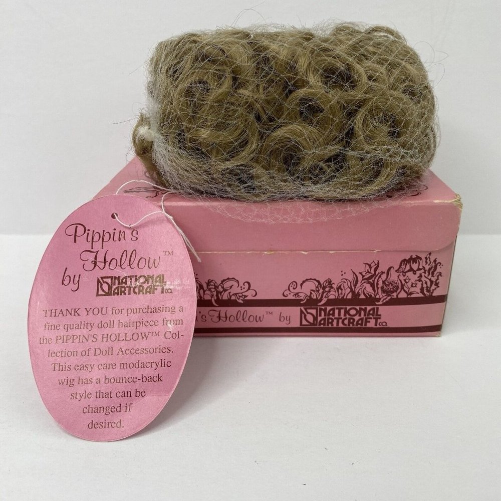 Pippins Hollow by National Art Craft Doll Wig Mary 10-11” Blonde Modacraylic NOS - Picture 5 of 12